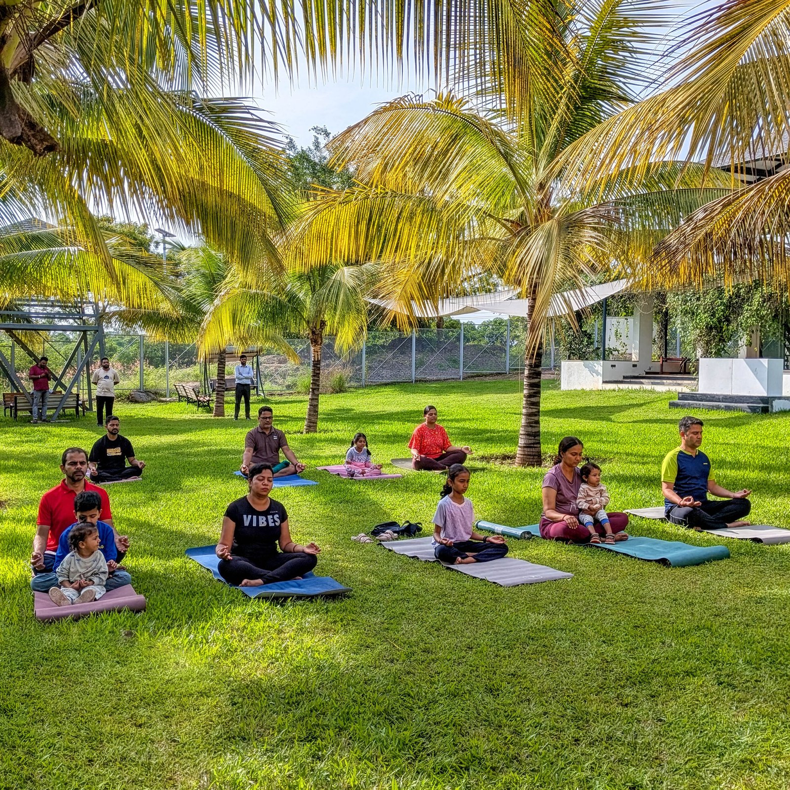 Yoga day — sunrise at Maamara farm