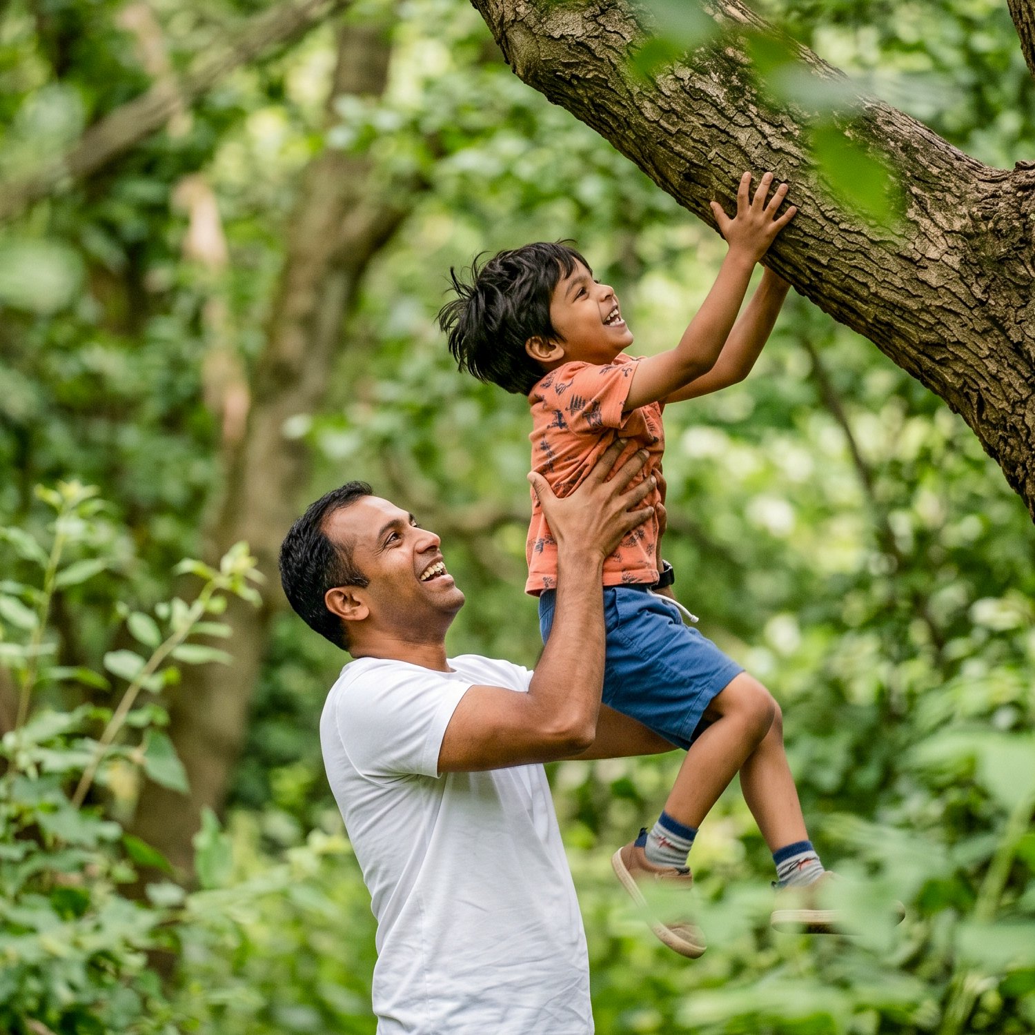 Family on the farm — children, parents, grandparents