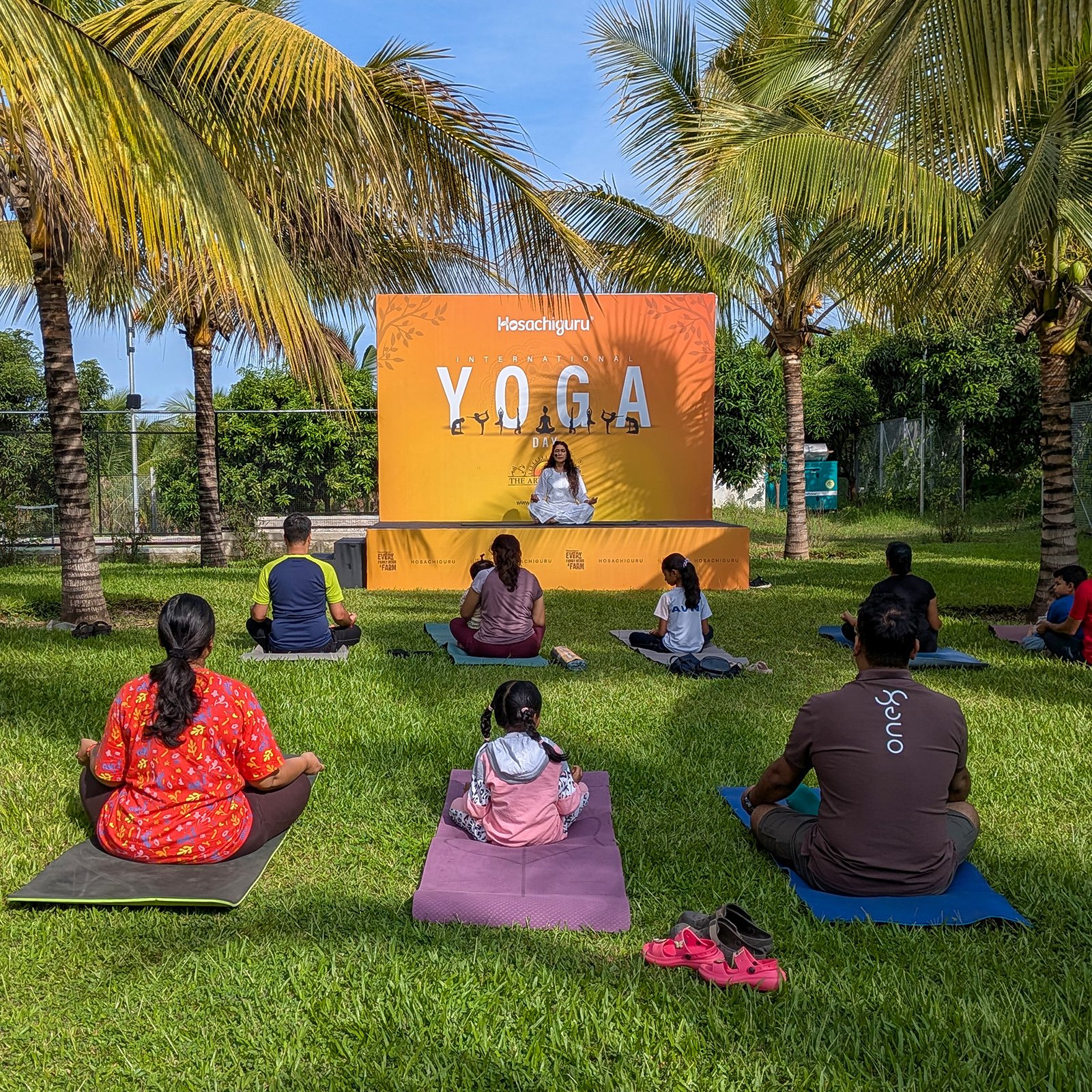 Yoga day — group practice at Maamara