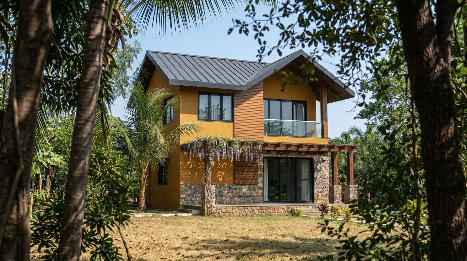 Large multi-wing farmhouse — Hosachiguru