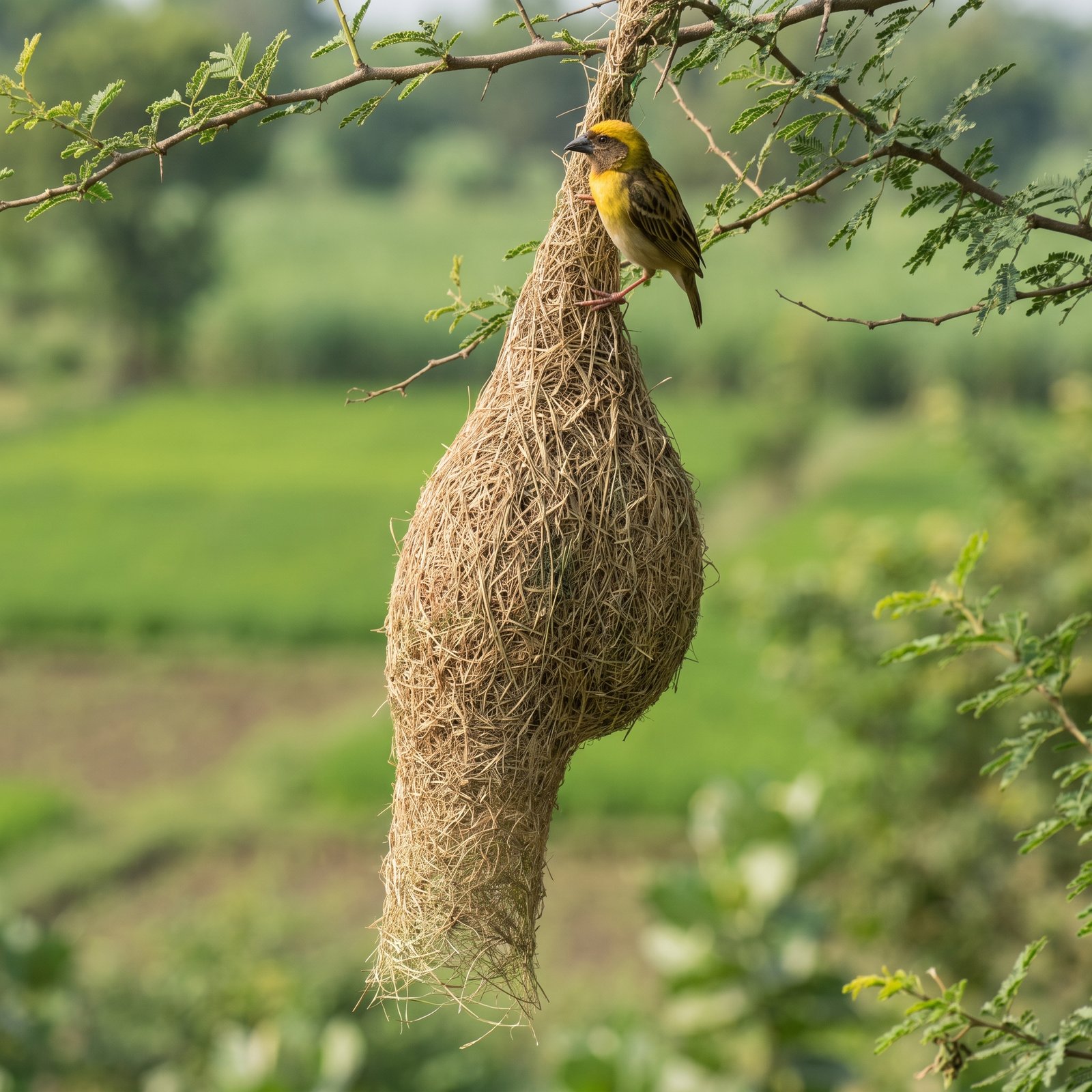 Baya weaver bird nest at Hosachiguru farm