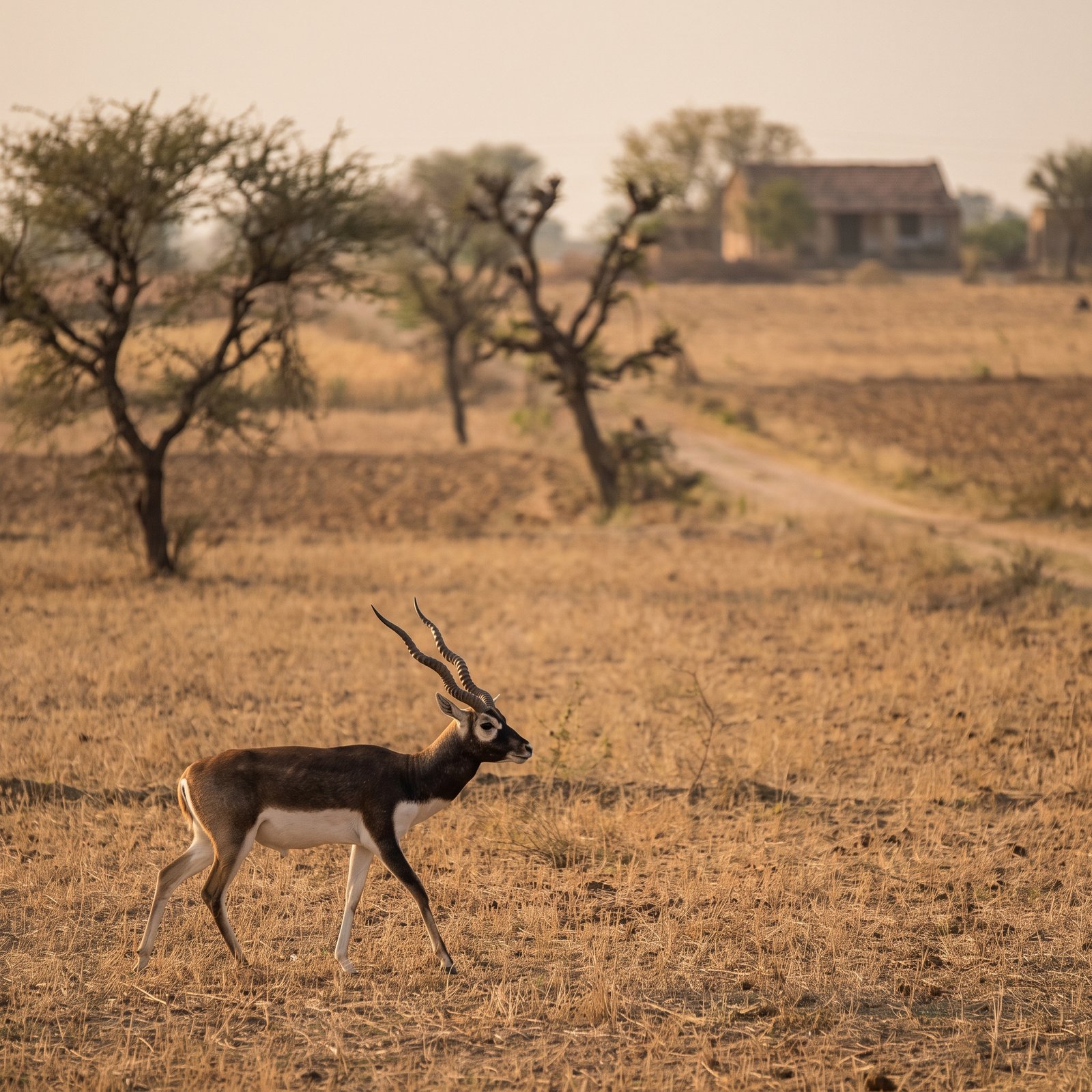 Blackbuck on Hosachiguru farmland near Bangalore