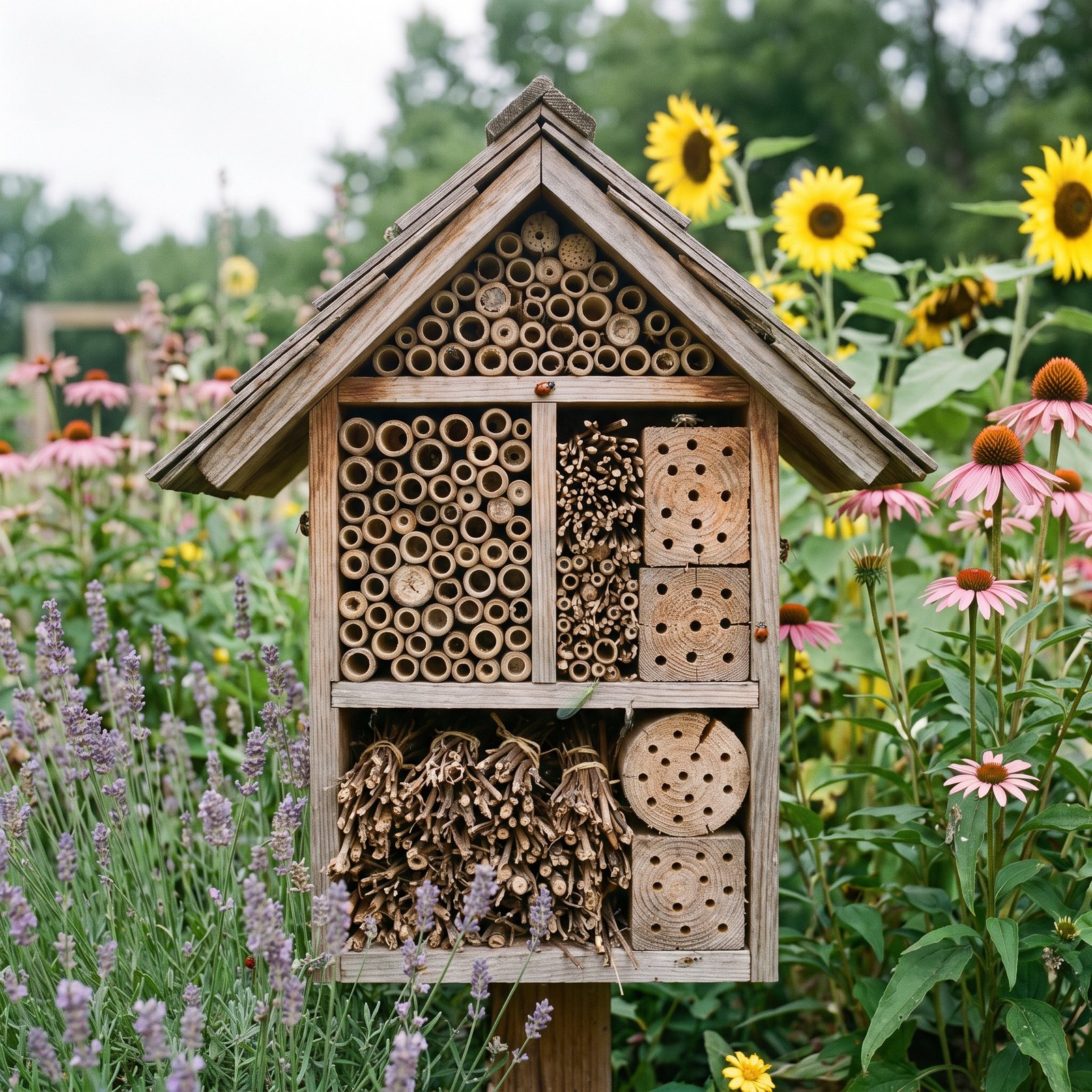 Insect hotel built at Hosachiguru farm