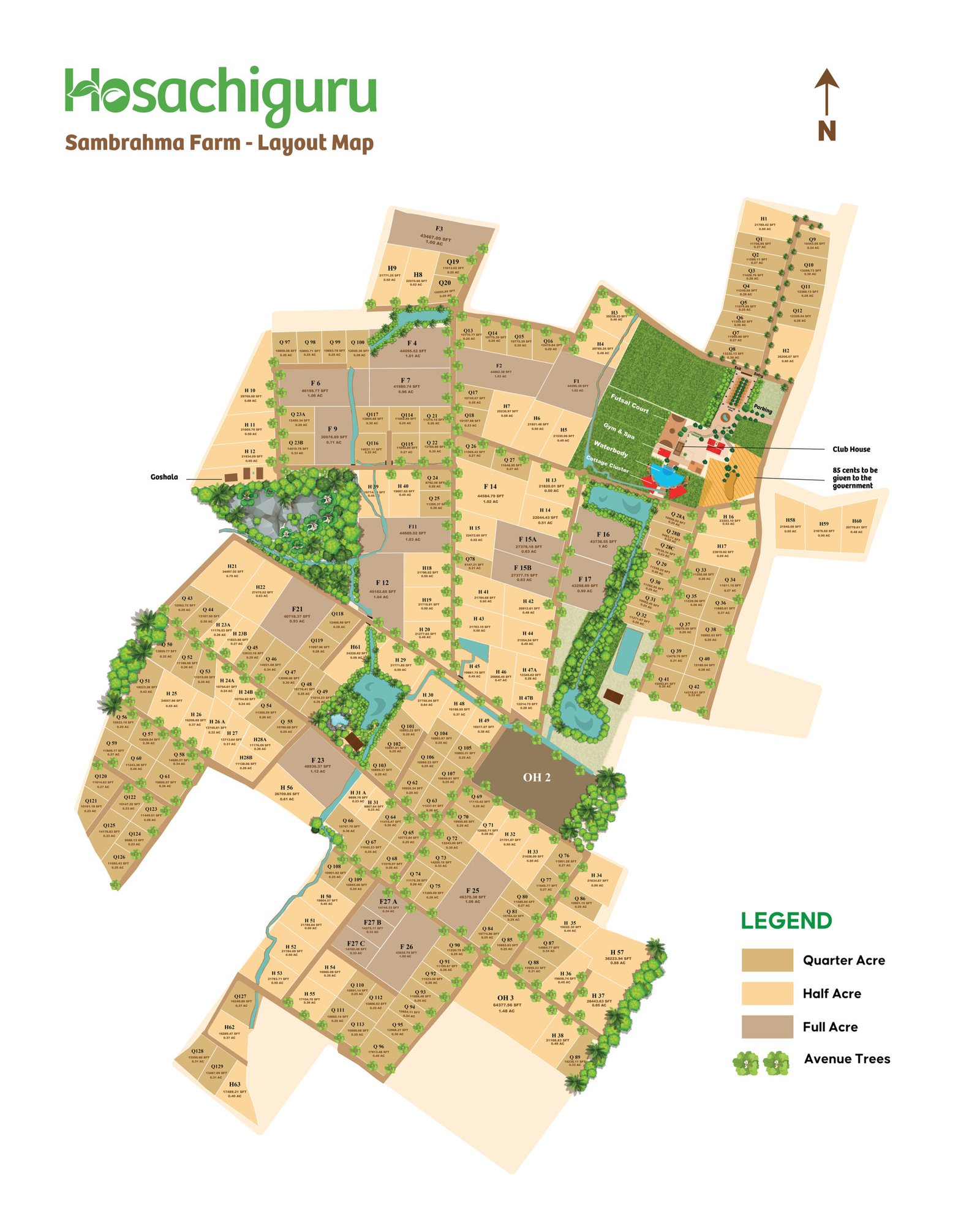 Hosachiguru Sambrahma Farms master plan / site map