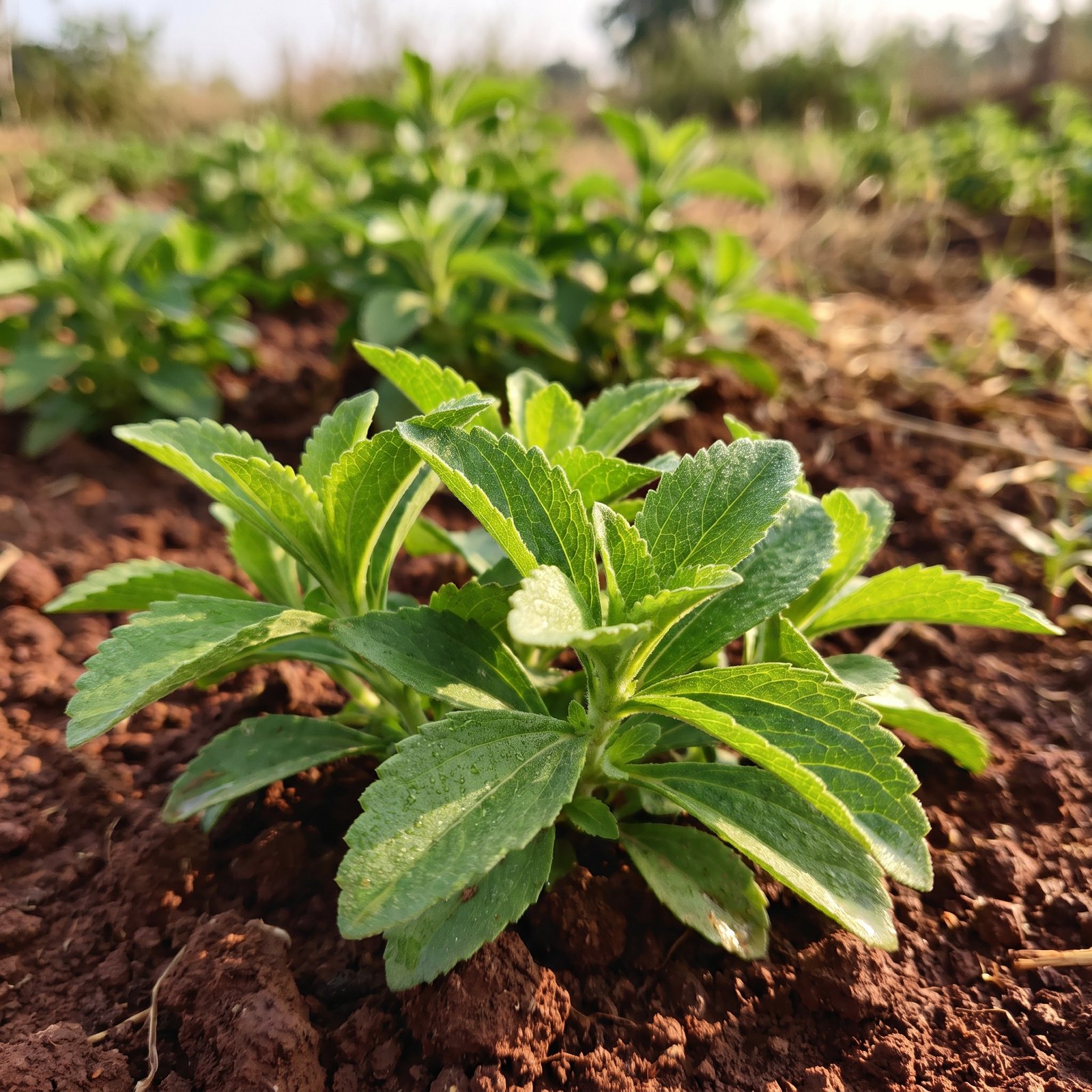 Stevia plant at Hosachiguru farm
