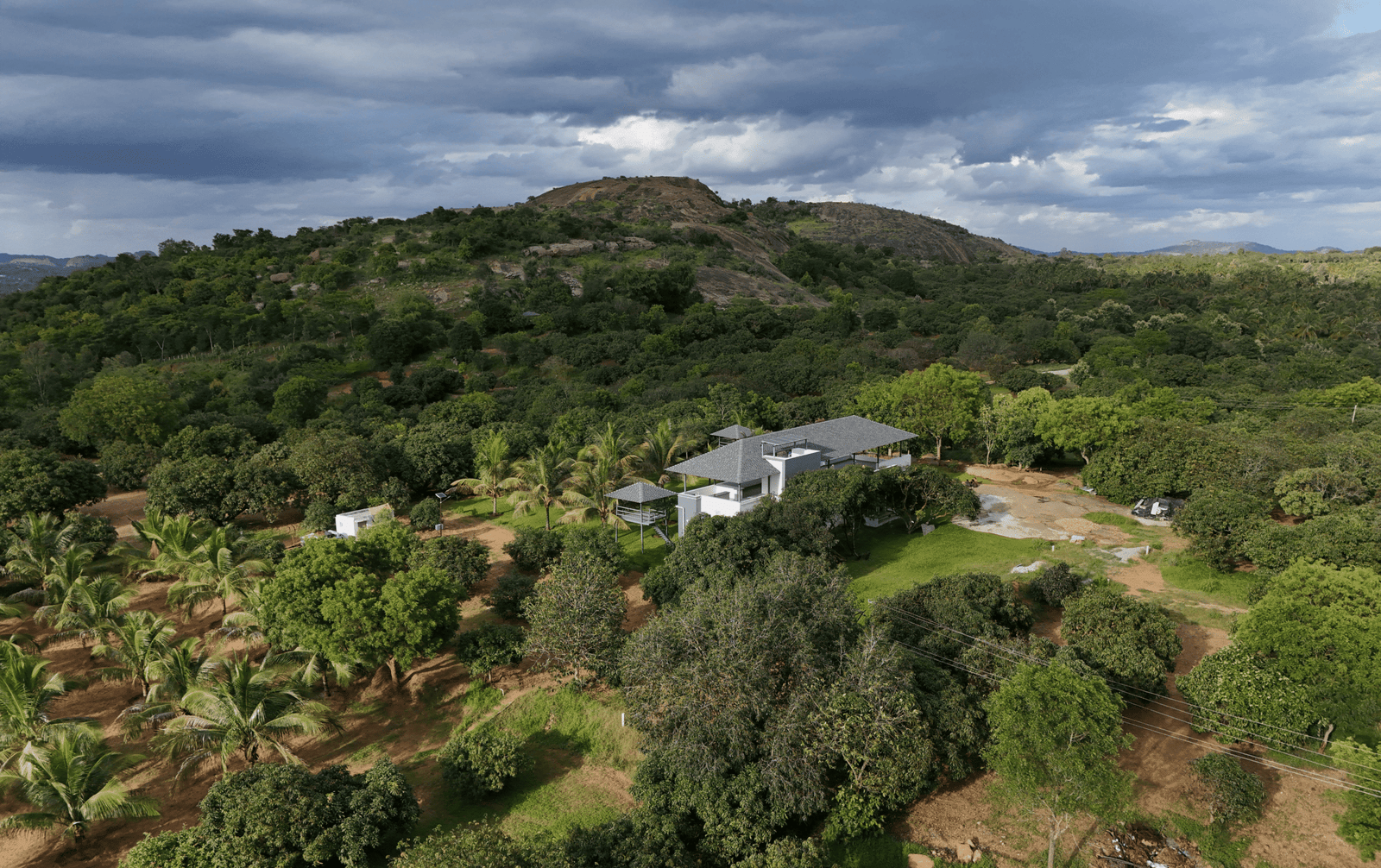 Hosachiguru aerial farm view