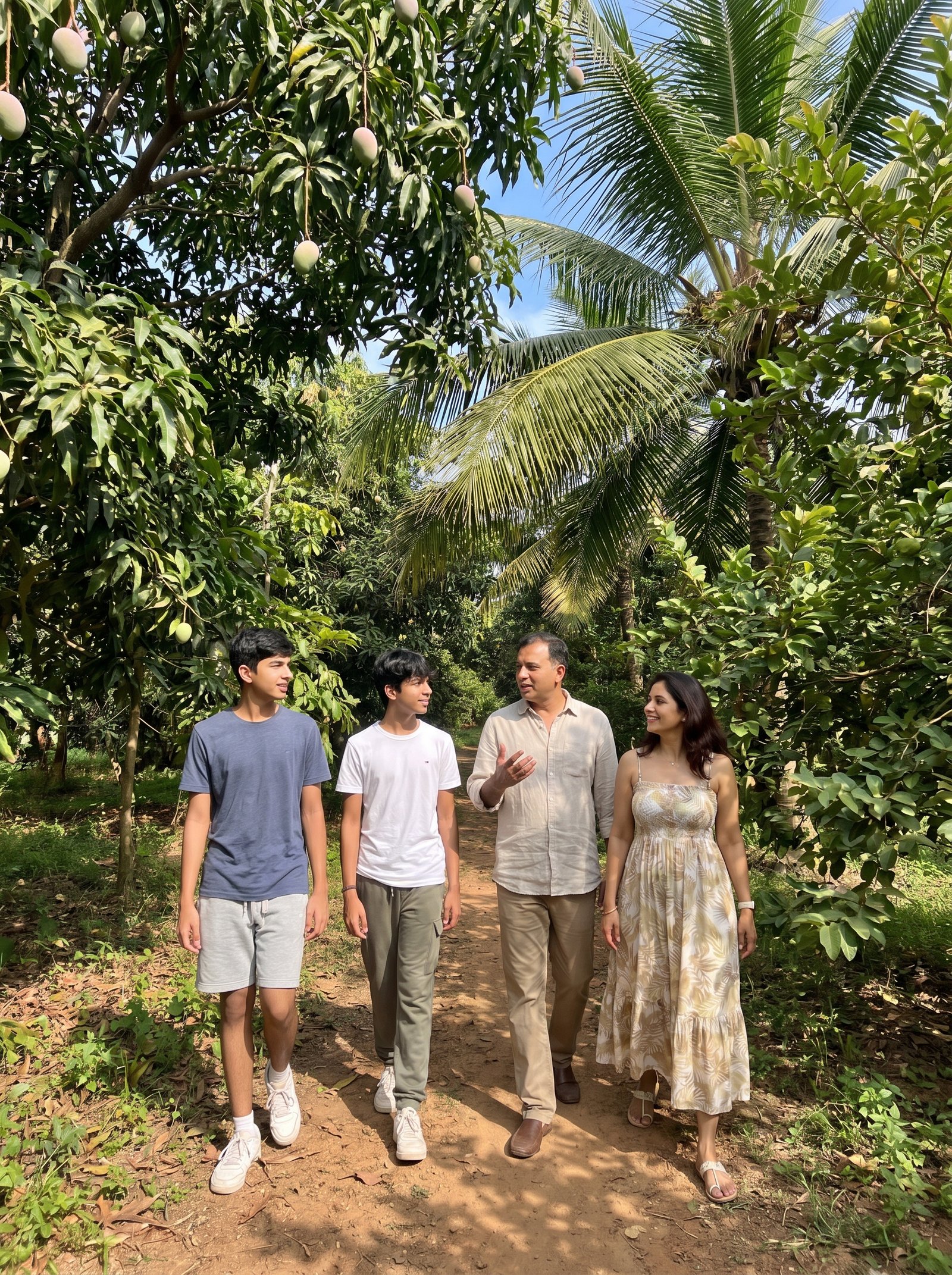 Family enjoying life at Hosachiguru Unnati farm villa plots