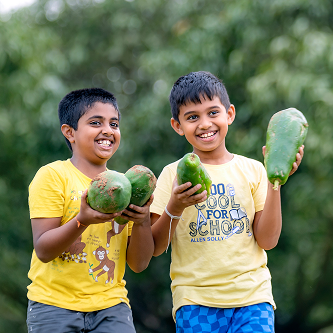 Sacred time — children at the farm