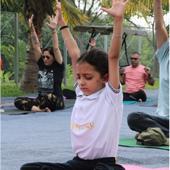 Yoga day — mindful talks outdoors