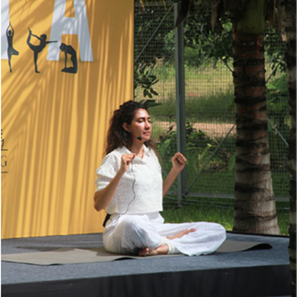 Yoga day — sunrise at Maamara farm