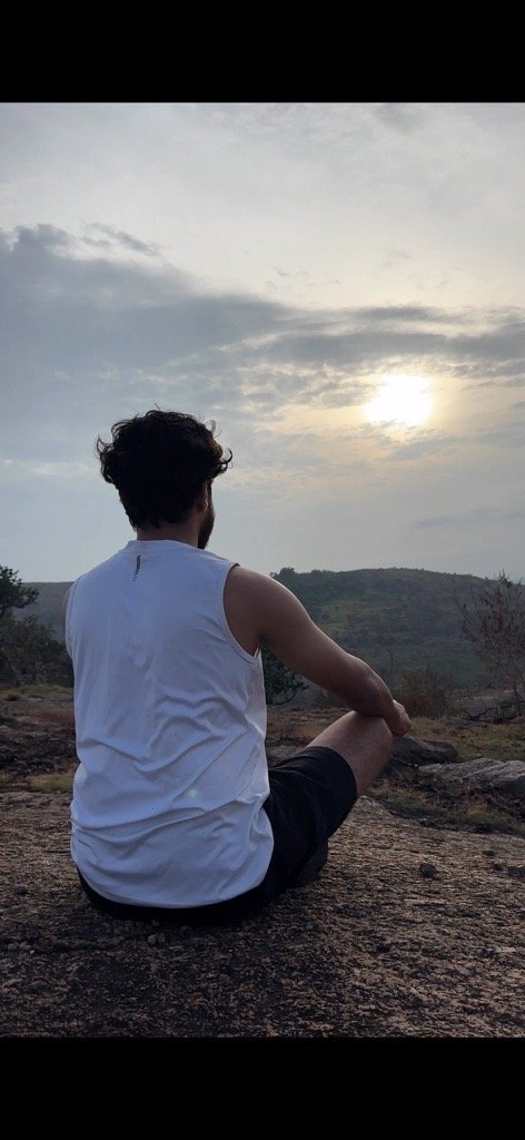 Community yoga session at a Hosachiguru farm gathering